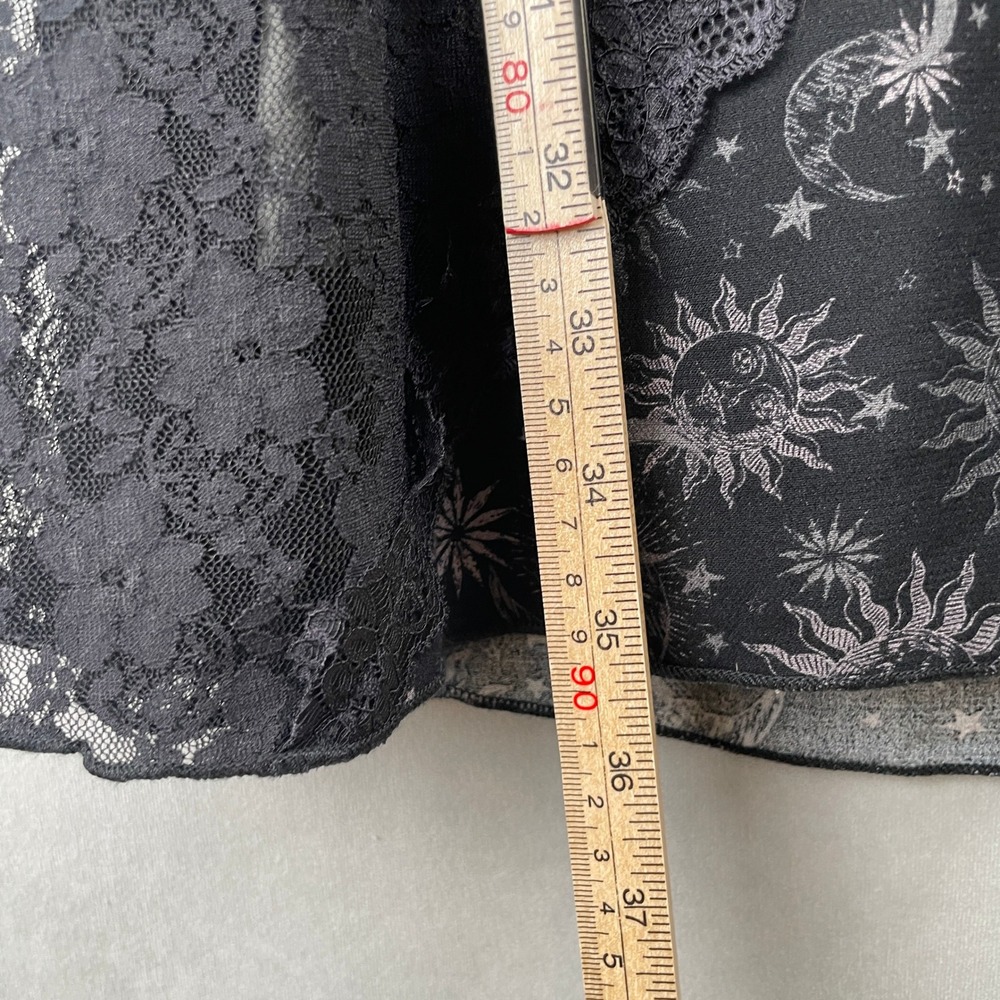 Cosmic Aura Hot Topic Black Celestial Lace Slip Dress Witchy Whimsigoth Moon L - Picture 8 of 8